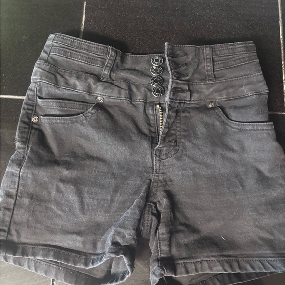 Trendy High Waist Black Women's Shorts - Picture 1 of 4